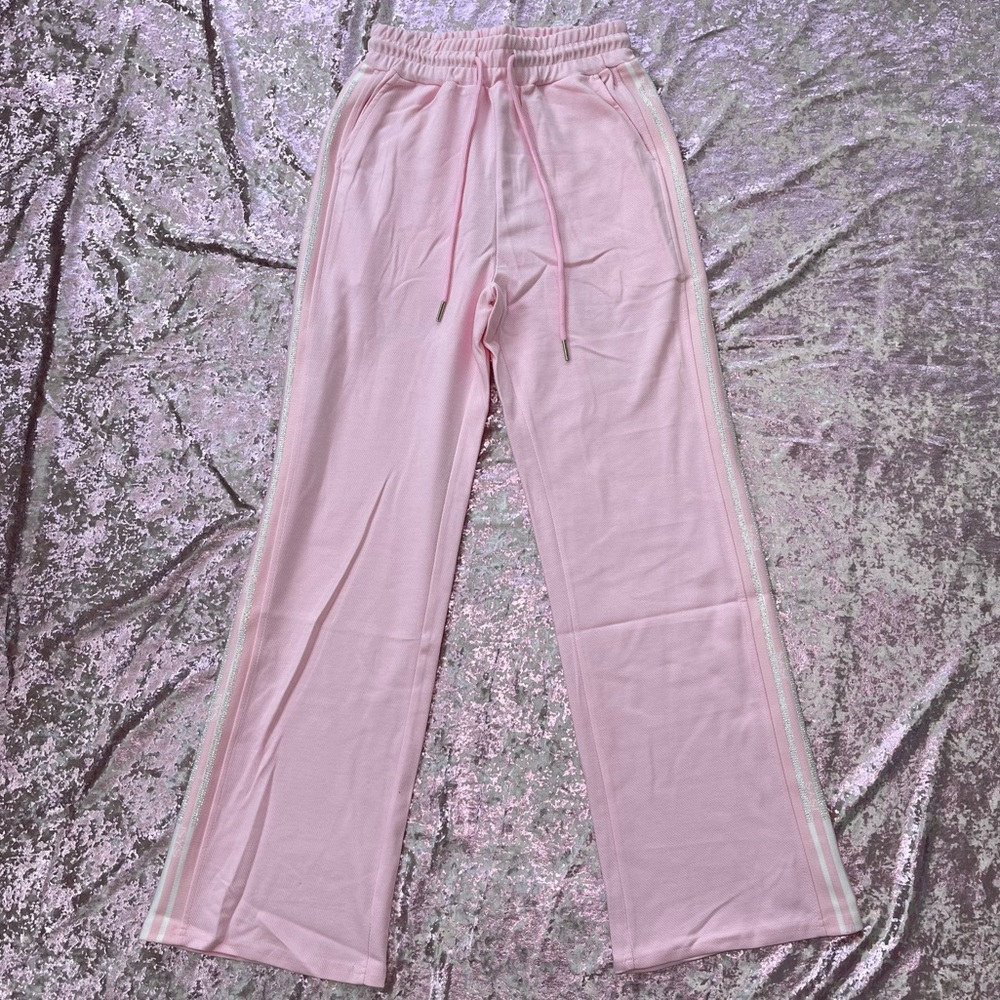 Y2K NEW Barbiecore Side Bedazzled Pants